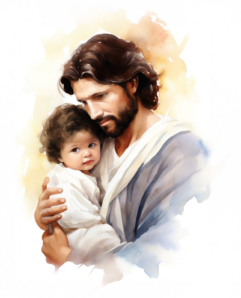 St. Joseph holding Jesus
